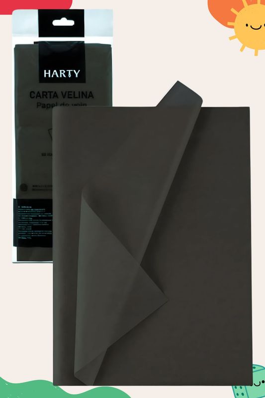Papel china negro c/10 HARTY