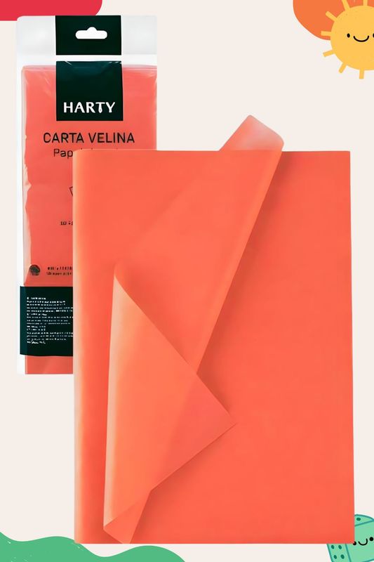 Papel china naranja c/10 HARTY