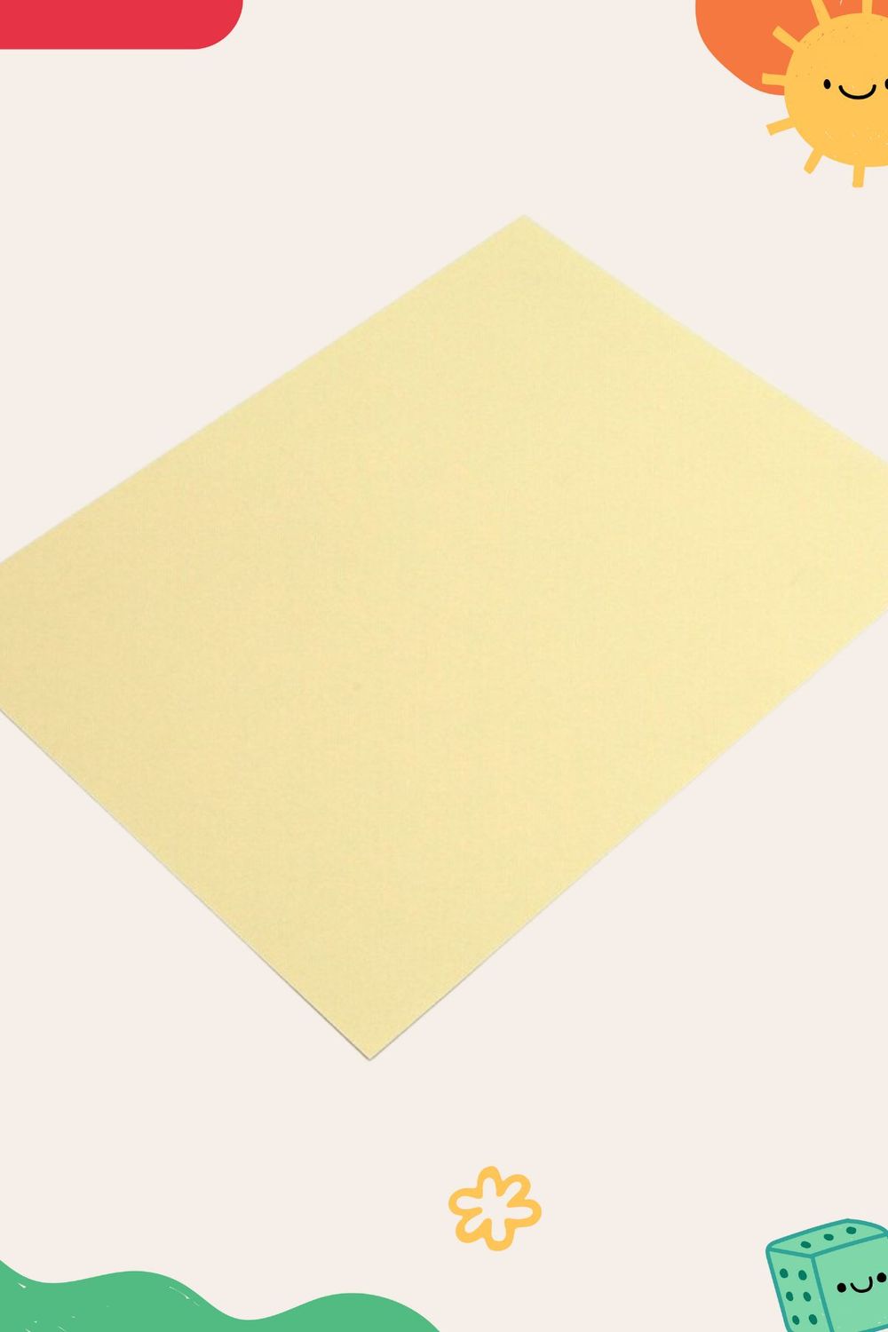 cartulina pastel amarillo c/10 pzas