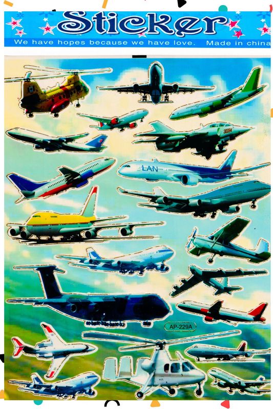 Stickers con 3 Aviones