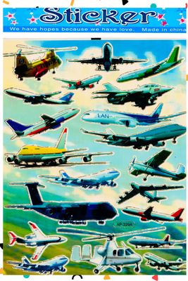 Stickers con 3 Aviones