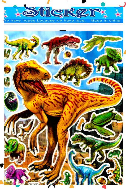 Stickers con 3 Dinosaurio mod.2