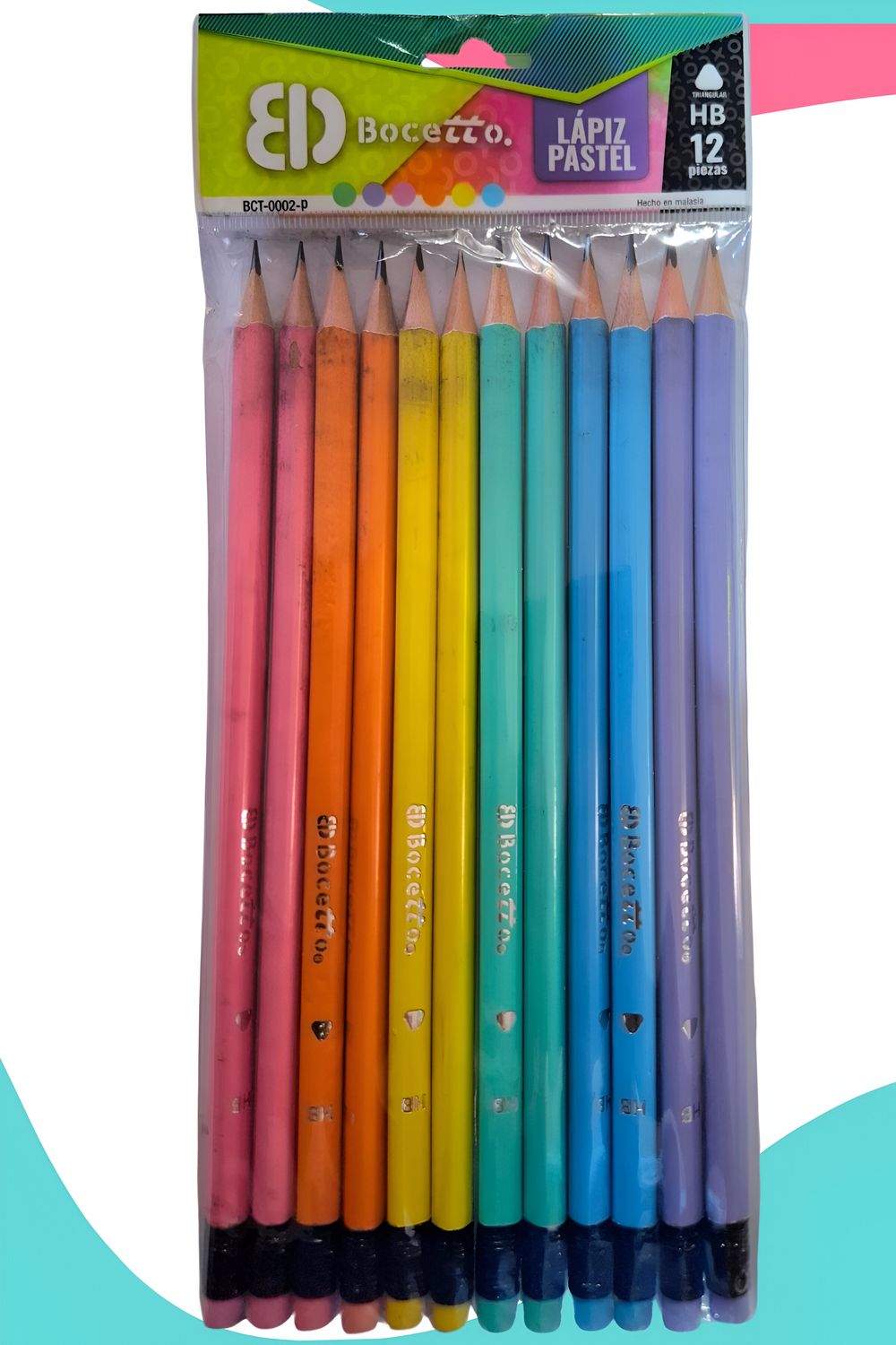 Lapices de grafito bocetto c/12 pastel