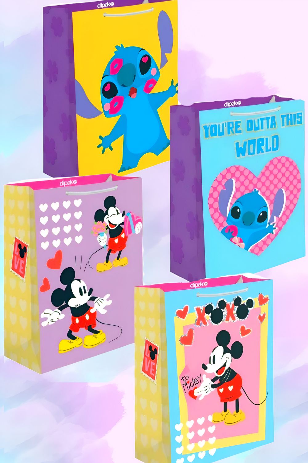 123412 Bolsa Mediana C/10 Stich-Mikey