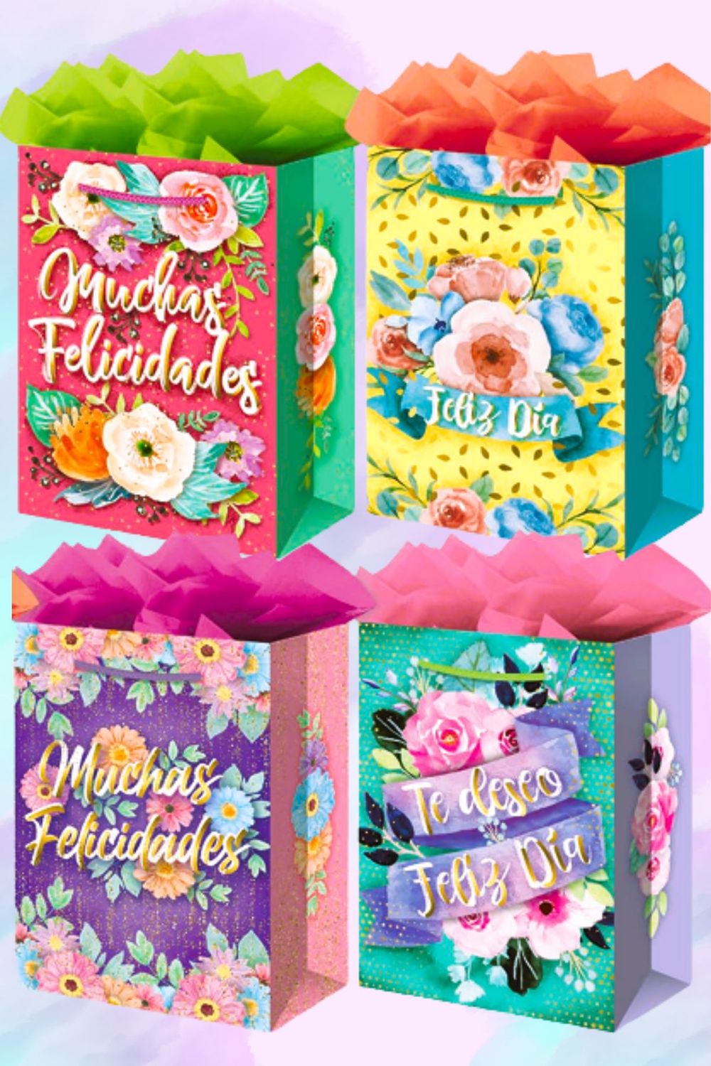 Bolsas de regalo  med PAD CLOR  c/12 ilusion floral