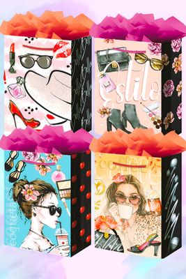 Bolsas de regalo MEDIANA PAD COLOR c/12 coqueta Bolsas de regalo MEDIANA PAD COLOR c/12 coqueta