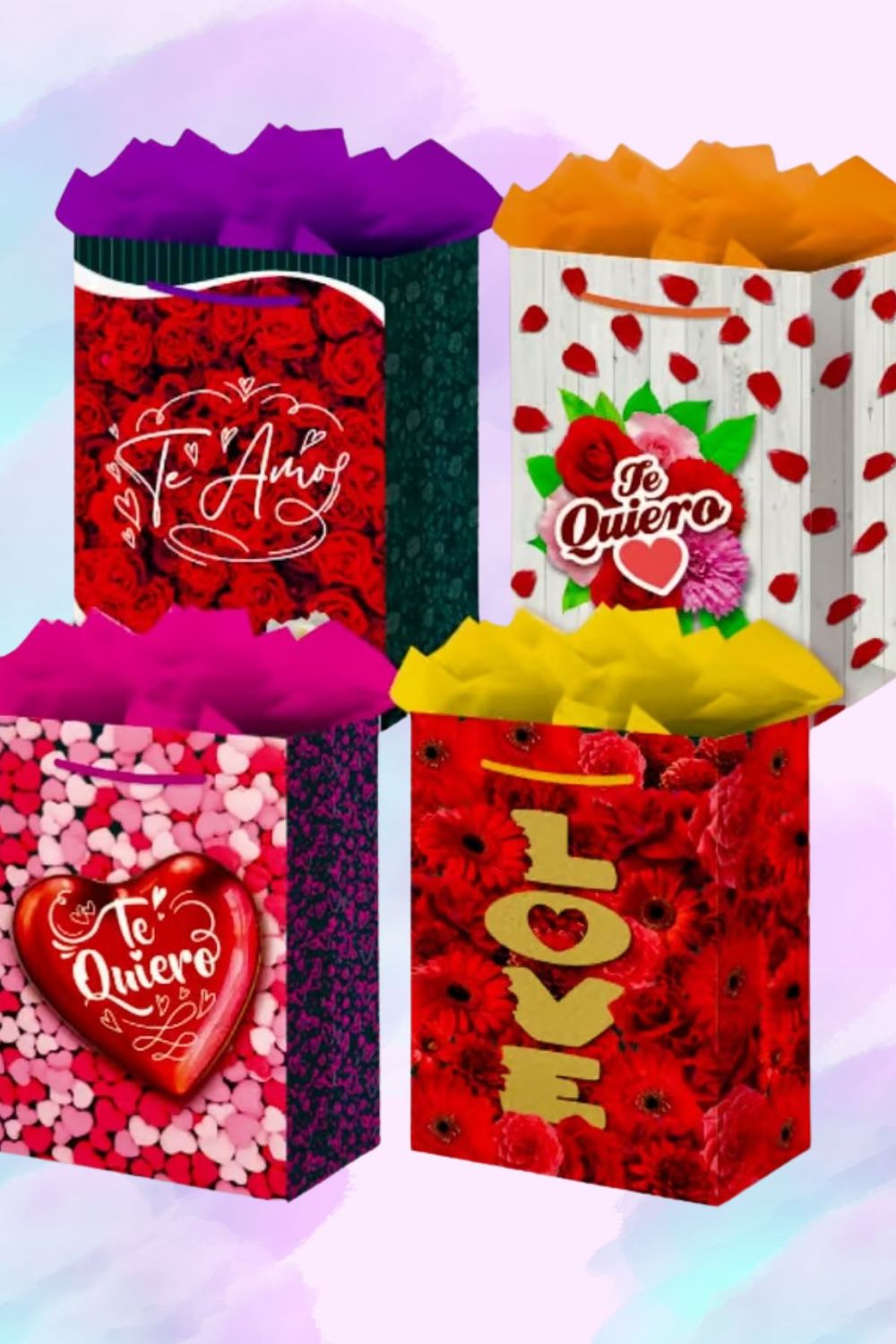 bolsa de regalo PAD COLOR c/12 primer amor