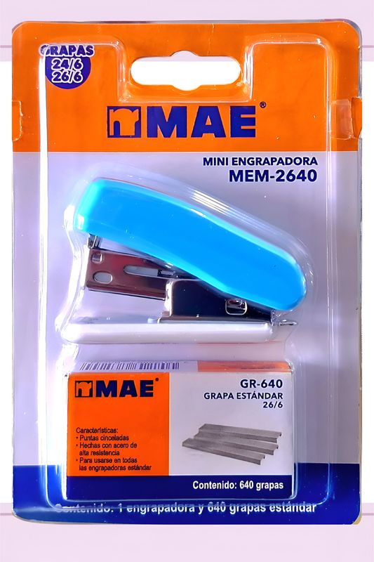 Miniengrapadora MAE con grapas MEM-2640