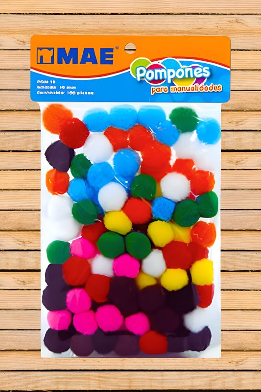 Pompones  c/100 pzas 19mm MAE