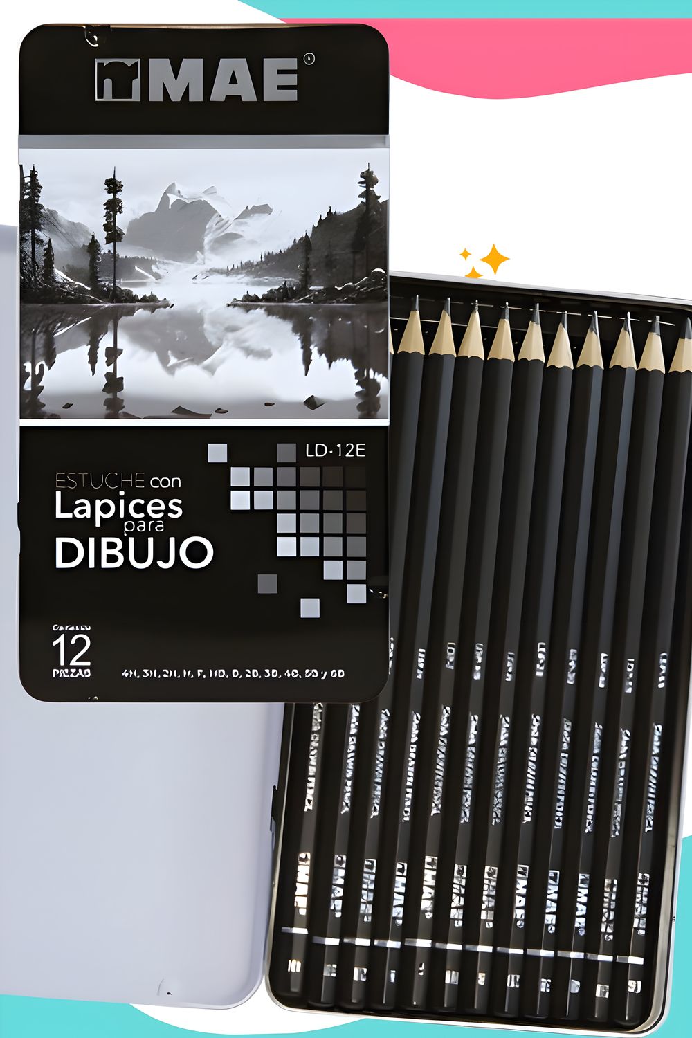 Lápices de dibujo c/12 MAE