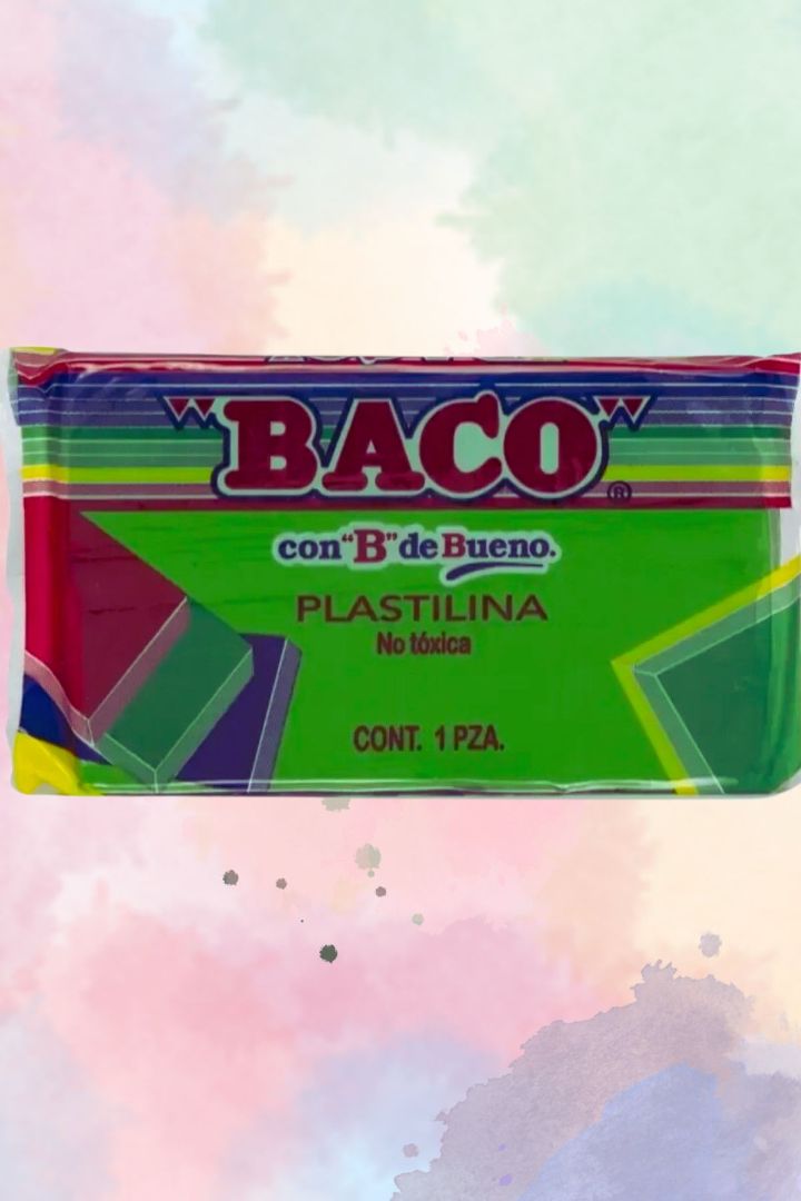 plastilina Baco en barra verde claro