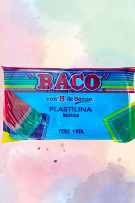 plastilina Baco en barra azul claro plastilina Baco en barra azul claro