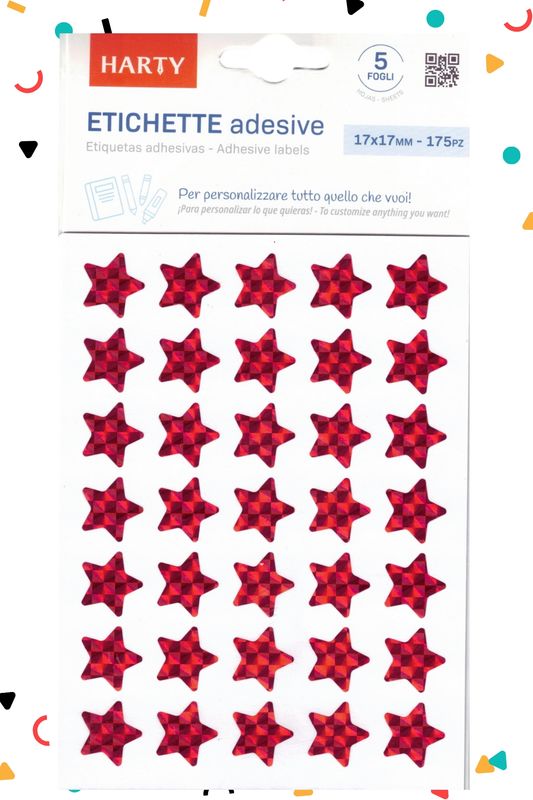 001691 Sticker estrella rojo