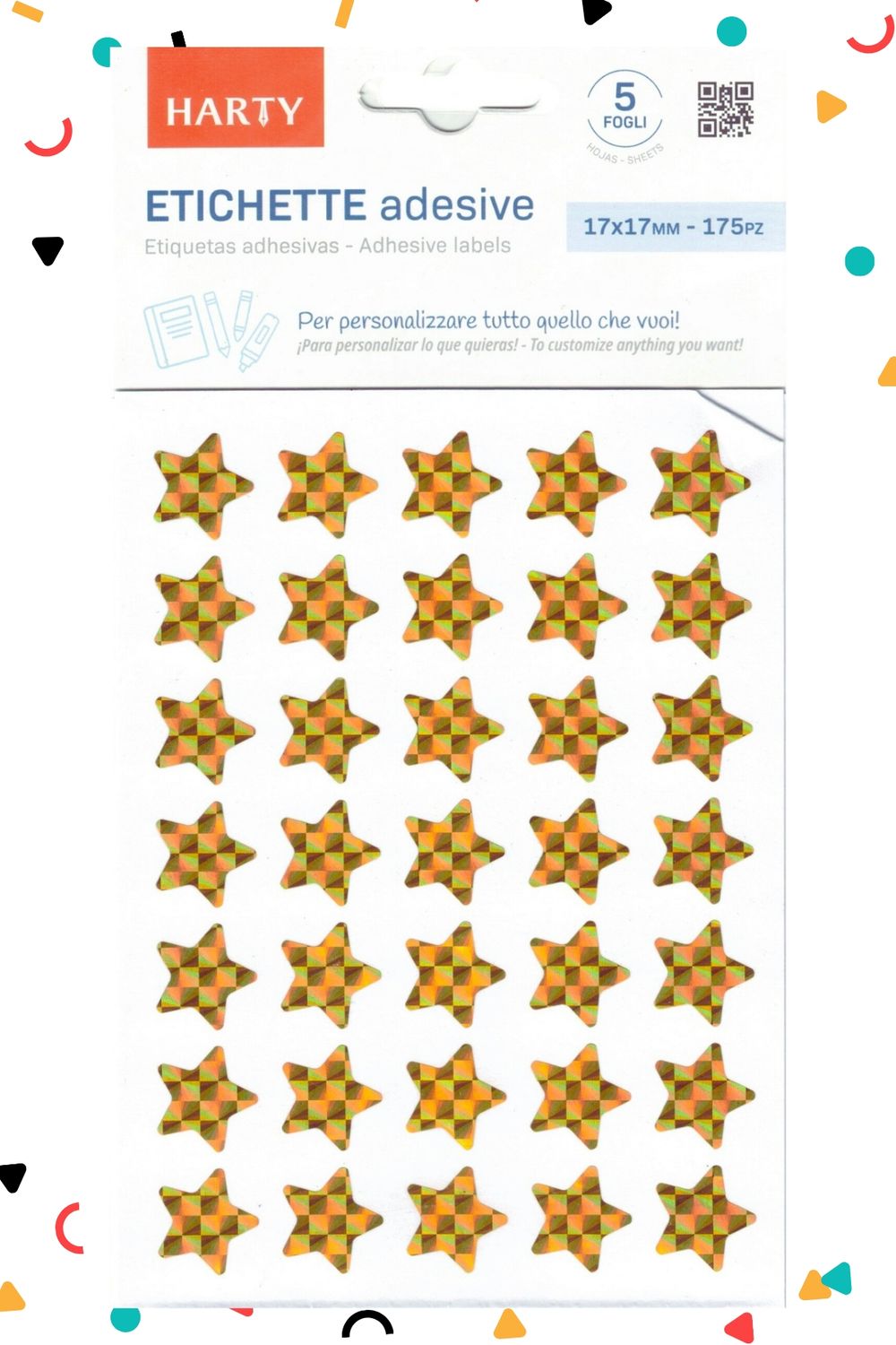 Sticker estrella Dorado