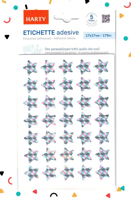 001694 sticker estrellita plata