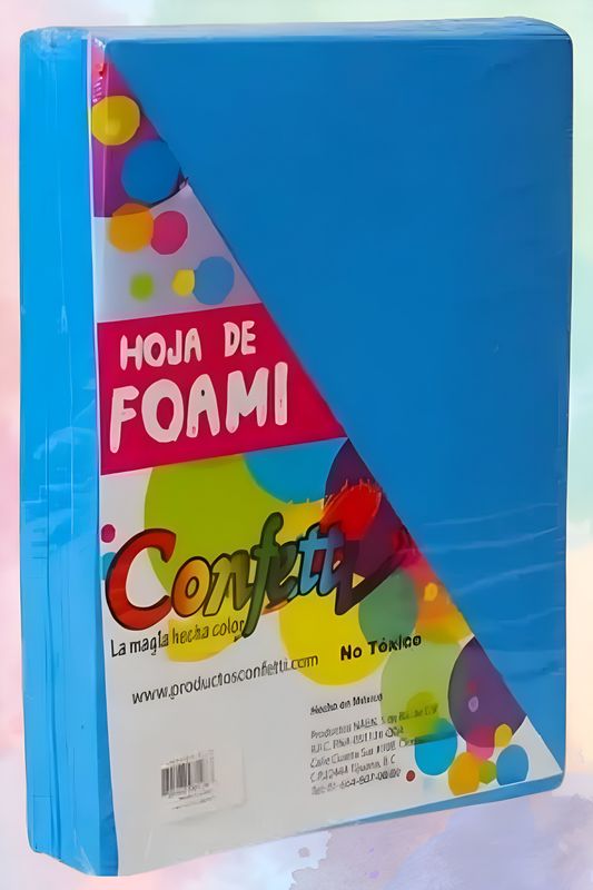 foamy carta con 24 pzas azul turqueza