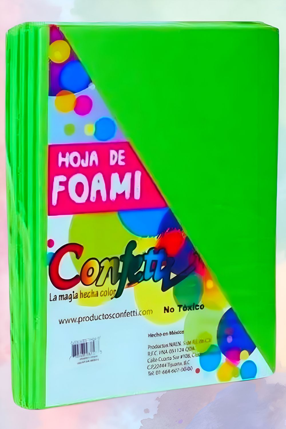foamy carta con 24 pzas verde neon