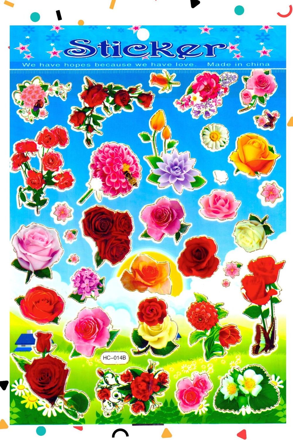 101127 Sticker rosas