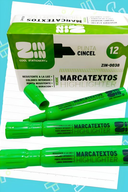 Marca textos c/12 verde económico