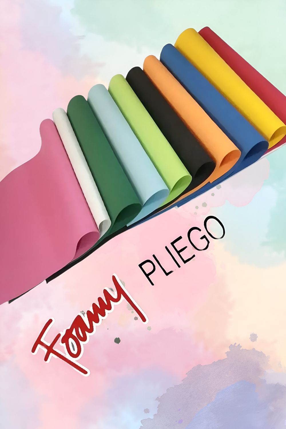 foamy pliego 90x70 surtido 16 pzas