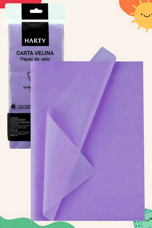 Papel china morado c/10 HARTY