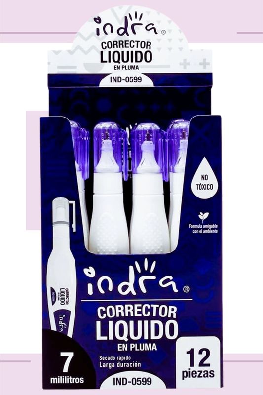 Corrector pluma c/12 INDRA 7ml