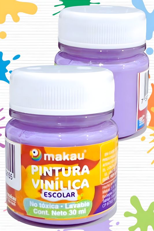 Pintura c/6pzas de 30ml lila