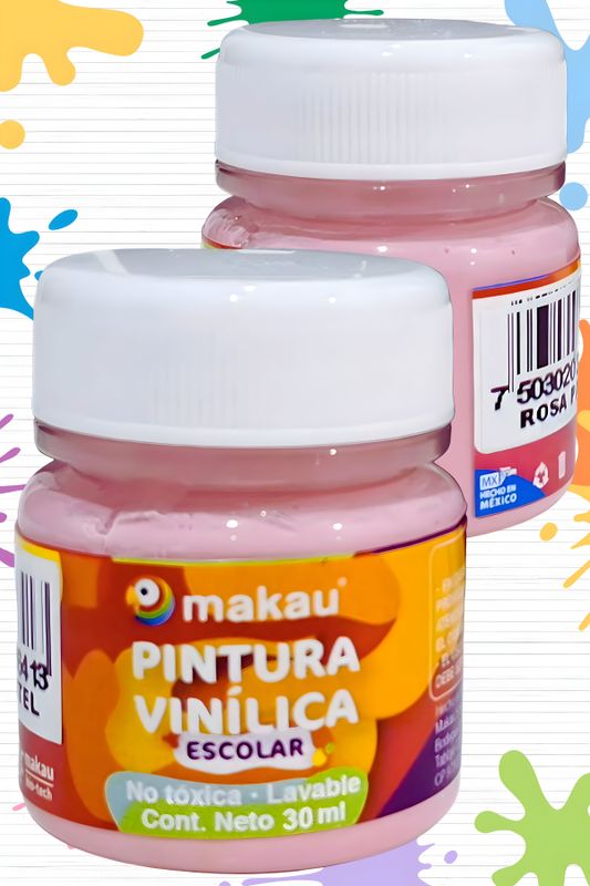Pintura c/6pzas de 30ml rosa