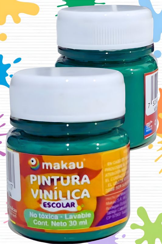 Pintura c/6pzas de 30ml verde bandera
