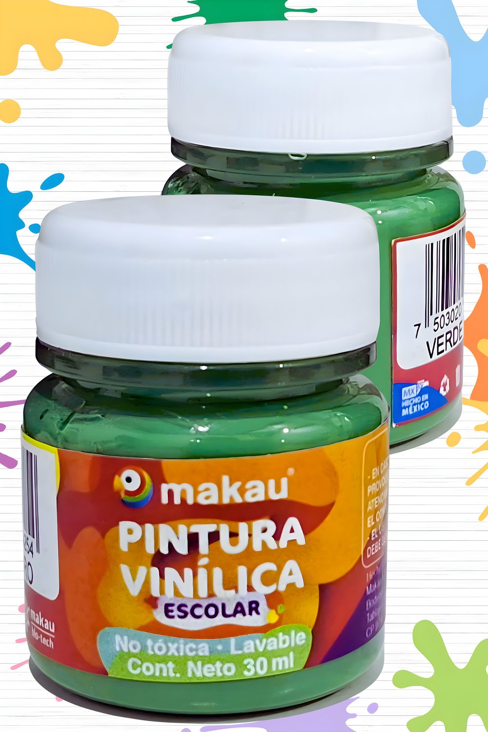 Pintura c/6pzas de 30ml verde loro