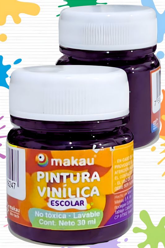 Pintura c/6pzas de 30ml negro