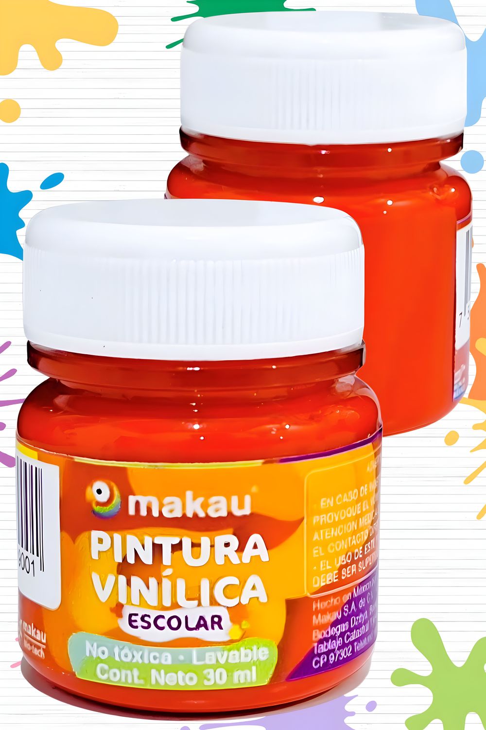 Pintura c/6pzas de 30ml rojo