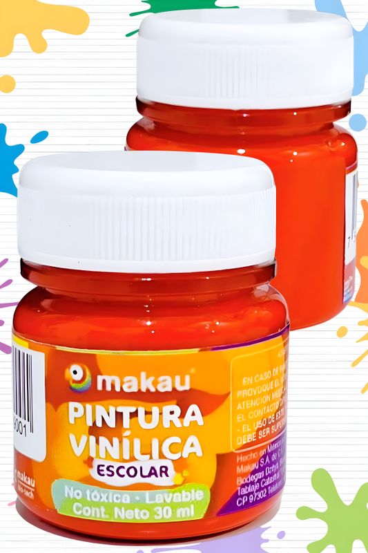 Pintura c/6pzas de 30ml rojo