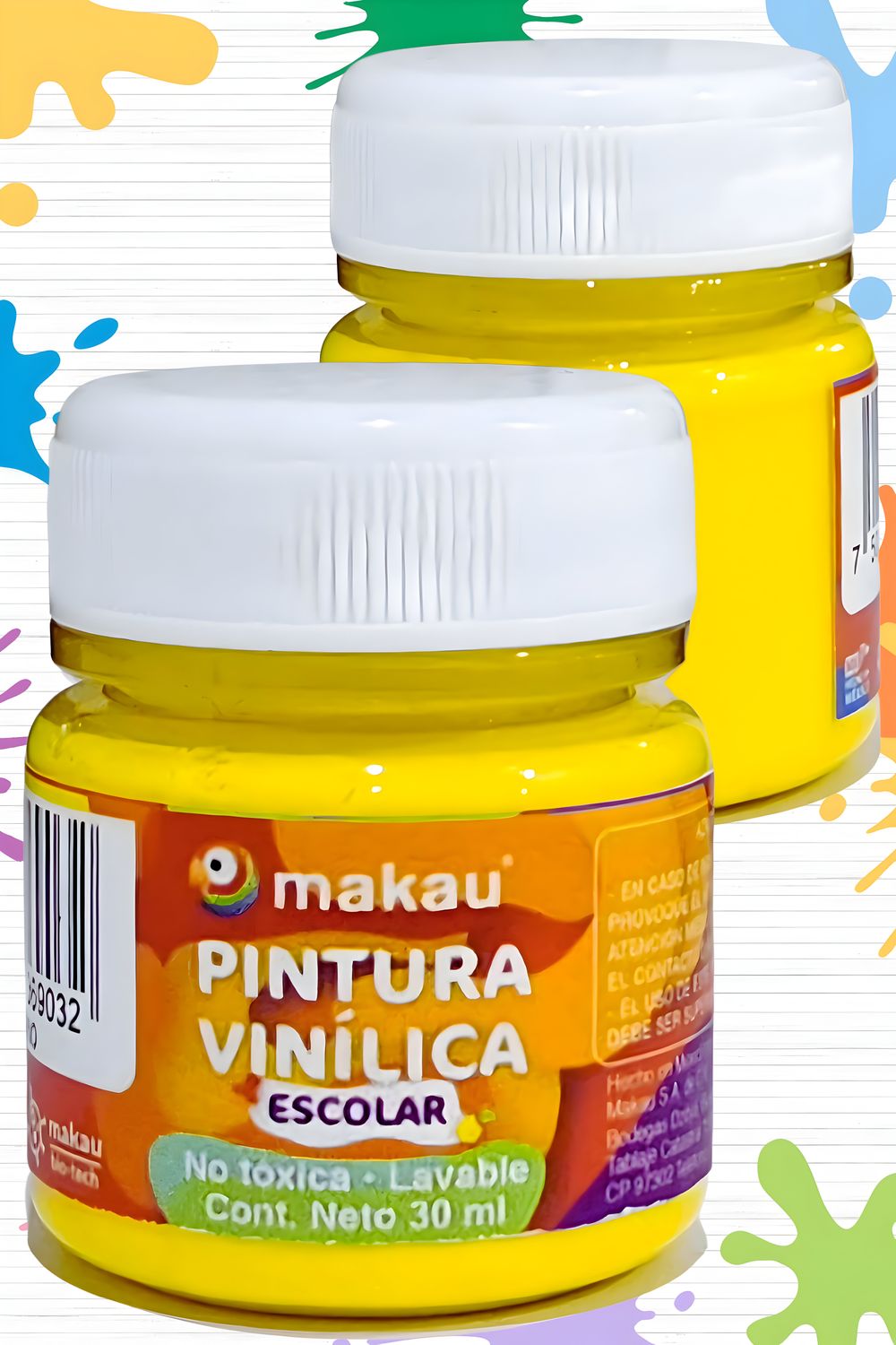 Pintura c/6pzas de 30ml canario