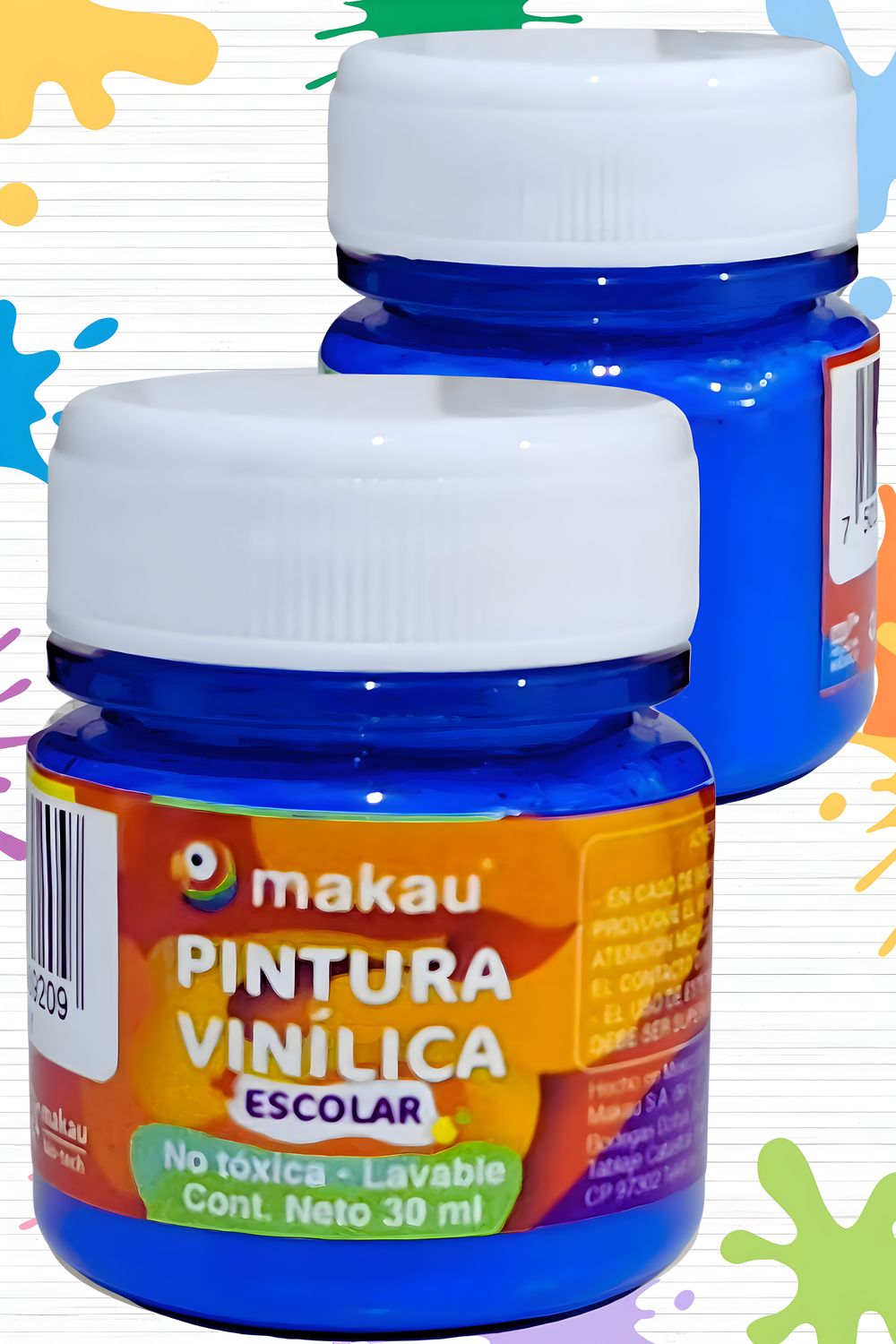 Pintura c/6pzas de 30ml azul rey