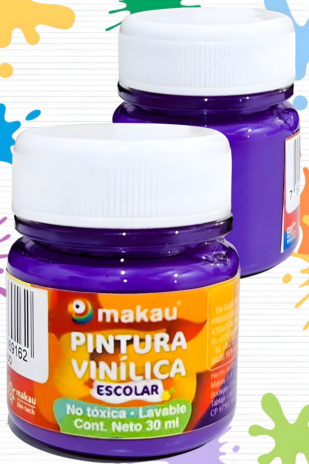 Pintura c/6pzas de 30ml morado