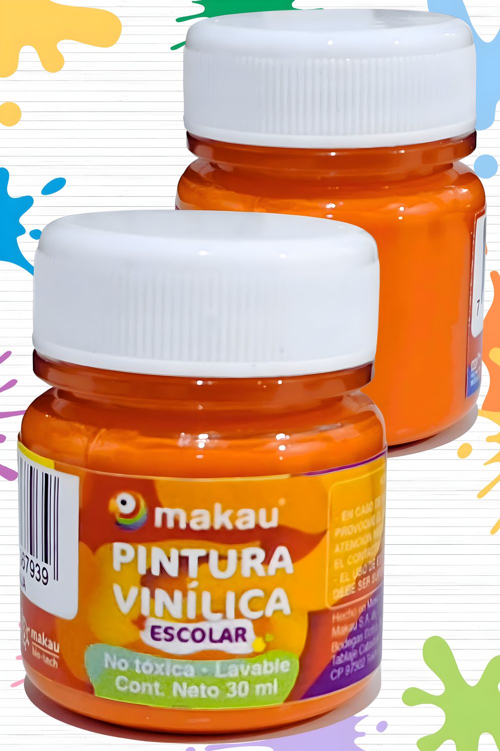 Pintura c/6pzas de 30ml naranja