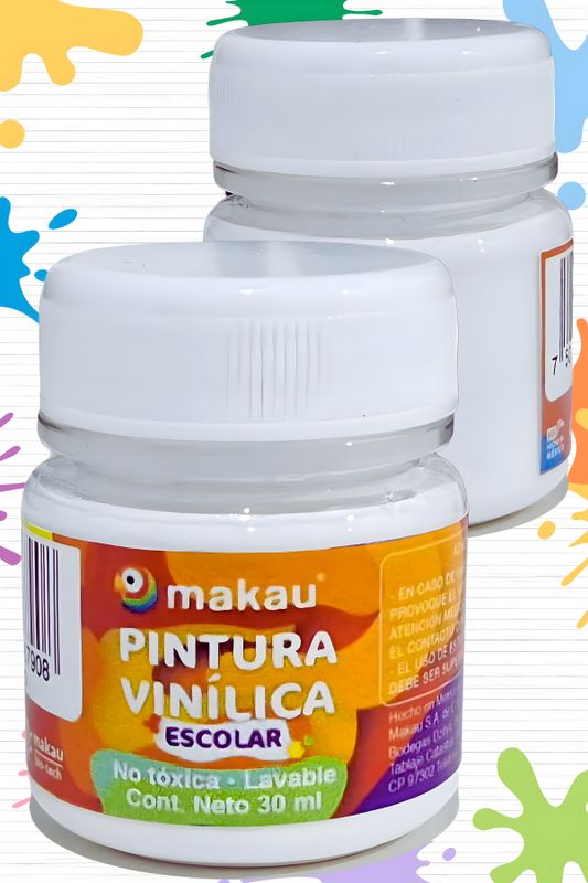 Pintura c/6pzas de 30ml blanco