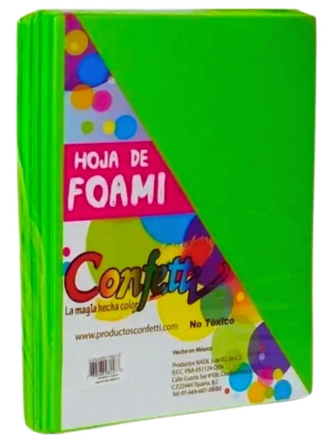 foamy carta con 24 pzas verde limon