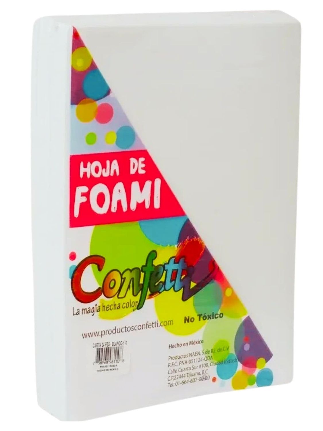 Foamy carta con 24 pzas blanco