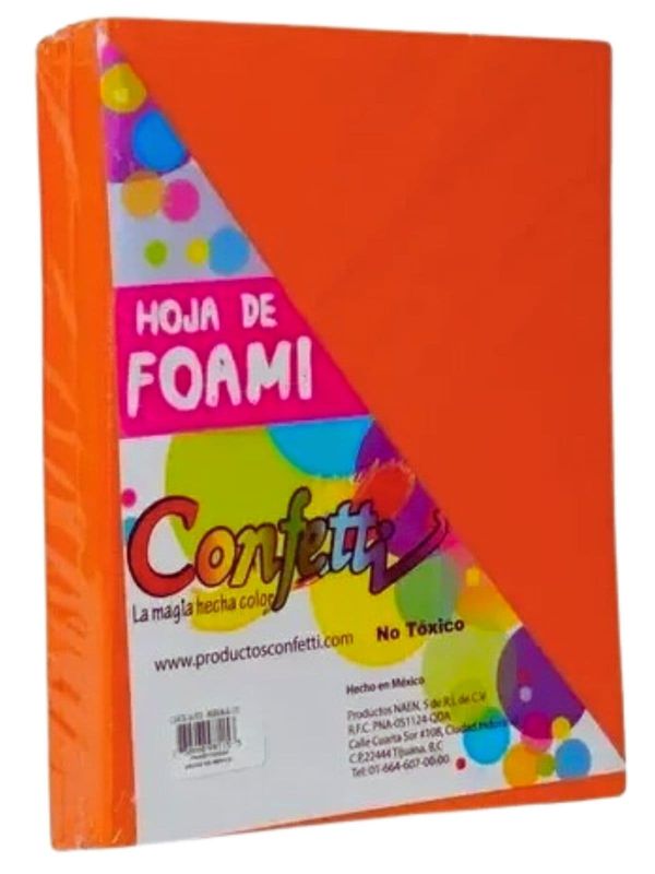 foamy carta con 24 pzas naranja