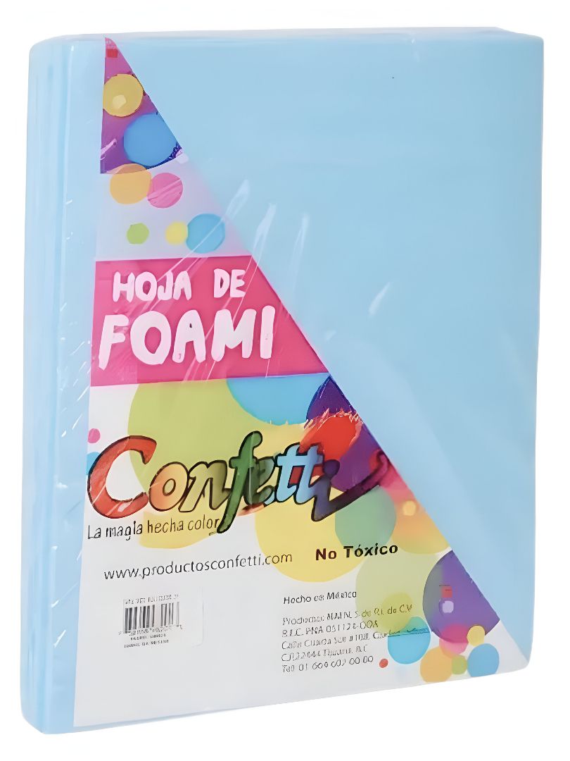 foamy carta con 24 pzas azul pastel