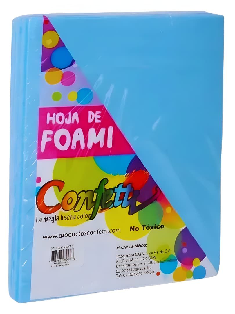 Foamy carta con 24 pzas azul cielo