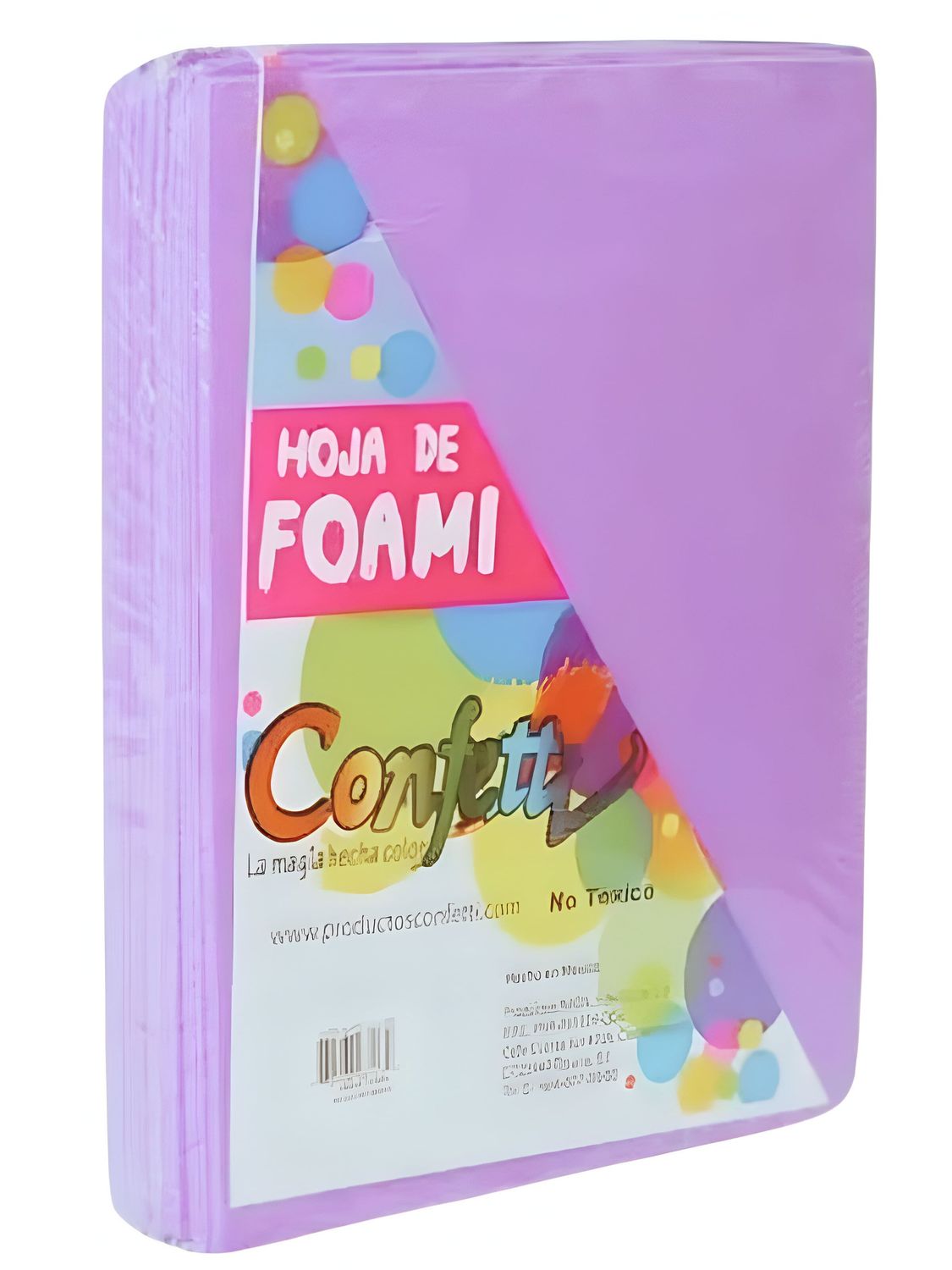 Foamy carta con 24 pzas lila pastel