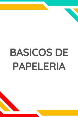 | Básicos de papeleria |