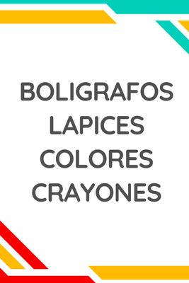| Bolígrafos - Lapices - Colores - Crayones |
