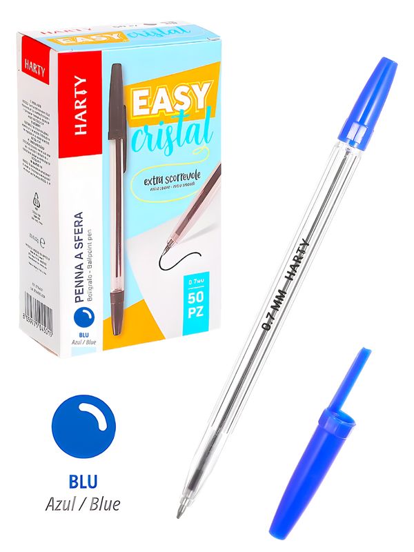 Boligrafo c/50 pzas azul HARTY