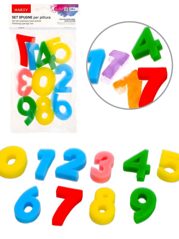 Esponjas c/10 para pintar de numeros