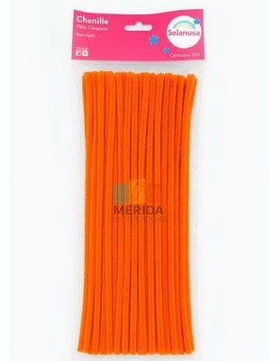 Limpiapipas c/100 naranja