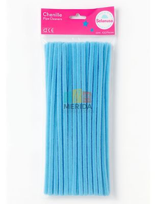 limpiapipas c/100 azul cielo